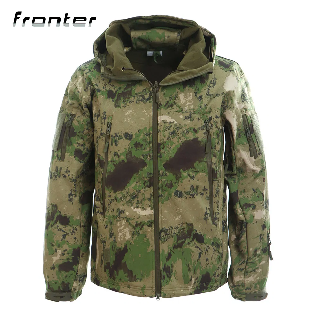 Outdoor Hunting Waterproof Jacket Softshell with Fleece Lining Men′ S Jacket