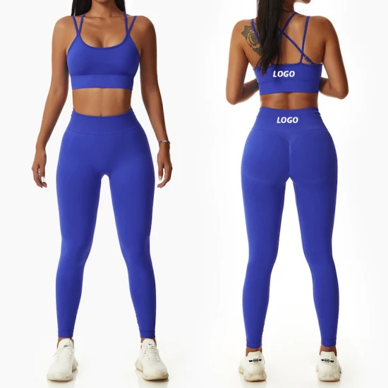 Whoelsale Summer Sports Gym Outfits Active Wear Workout Fitness Clothing for Women, Private Label 2/3/4 PCS Seamless Athletic Apparel Matching Sexy Yoga Sets