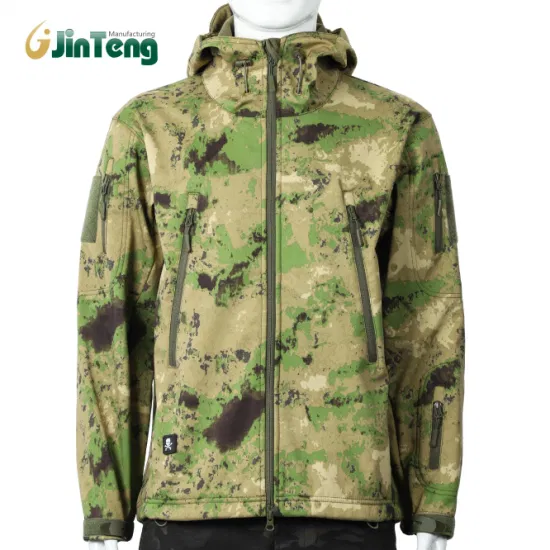 Outdoor Hunting Waterproof Jacket Softshell with Fleece Lining Men′ S Jacket